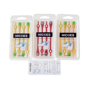 3 Pack Hickies Lacing System Laces For Sneakers Shoes 1 Red 2 Yellow